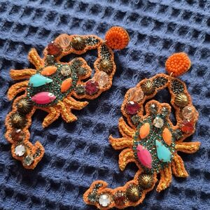 Colorful Beaded Scorpion Earrings